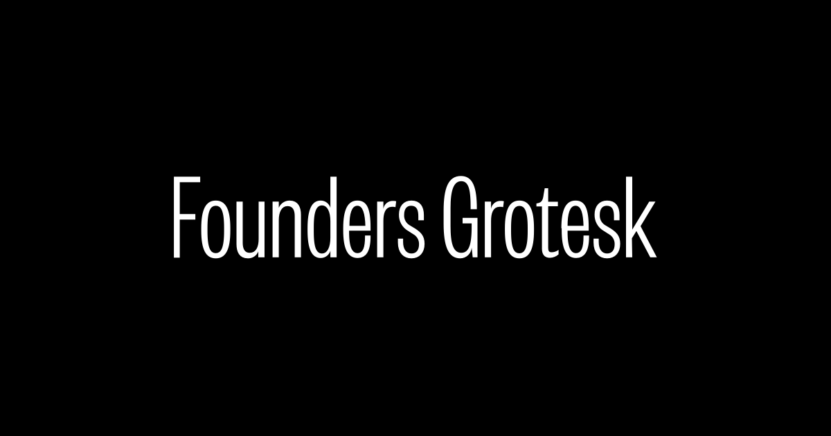 Founders Grotesk by KLIM FONT download free