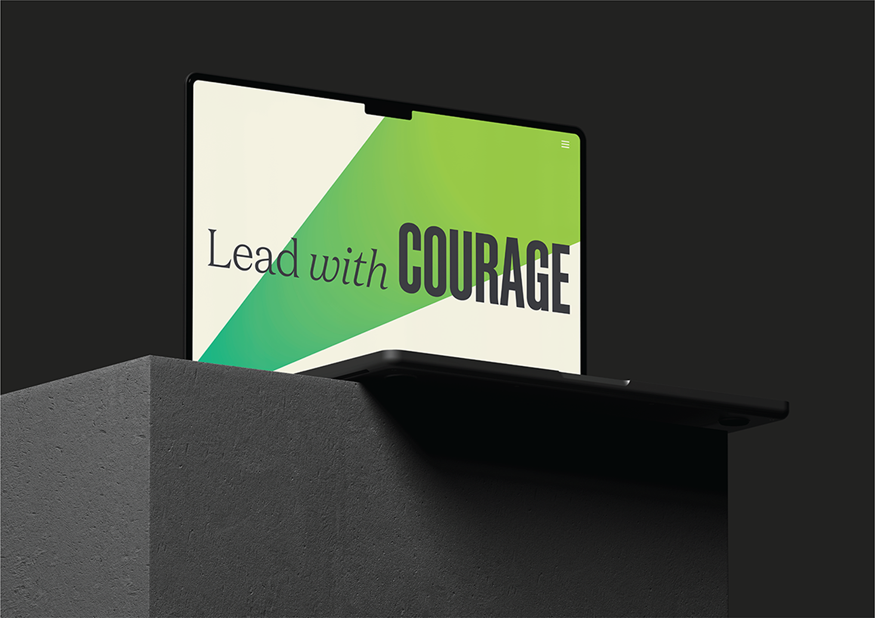 Lead with Courage · Fonts in use · Klim Type